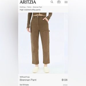 Aritzia Brennan Pants - GD Shitake (Size 6)